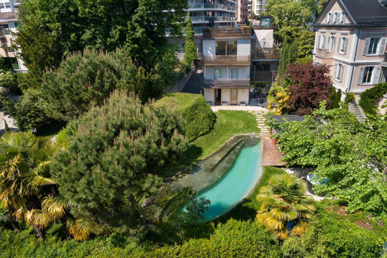 Montreux Rotana Garden House With Private Pool - Swiss Hotel Apartments Exterior photo